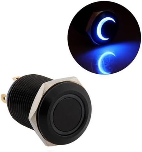 Interruttore ON/OFF a Pulsante Nero Reset Auto Automatico LED Blu 3V ...