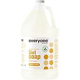 Everyone 3-in-1 Soap, Body Wash, Bubble Bath, Shampoo, 1 Gallon, Coconut and Lemon, Coconut Cleanser with Plant Extracts and 