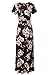 Zattcas Women Elegant Velvet Long Dresses Evening Party Maxi Dress BO S Black Orange