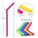 Reusable Straws - Big Reusable Silicone Drinking Straws with Cleaning Brushes for 30 oz Tumblers RTIC/Yeti, Extra Long Flexible Bendy Straw, BPA FREE - No Rubber Tast 6 Pcs
