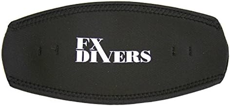 FX Divers Neo-Strap Neoprene and Velcro Mask with Strap Cover, Black