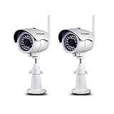 Sumpple 2X WiFi Wireless/Wired HD 720P Infrared Night Vision Outdoor/Indoor Internet Security Bullet Camera , IP66 Waterproof, 8X Digital Zoom, Video Record, Motion Sensor Detection, Email Alarm