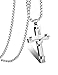 Jstyle Jewelry Stainless Steel Mens Cross Necklace for Men Pendant for Boys 24 Inch Chain