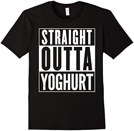 Mens Straight Outta YOGHURT Funny T-Shirt XL Black