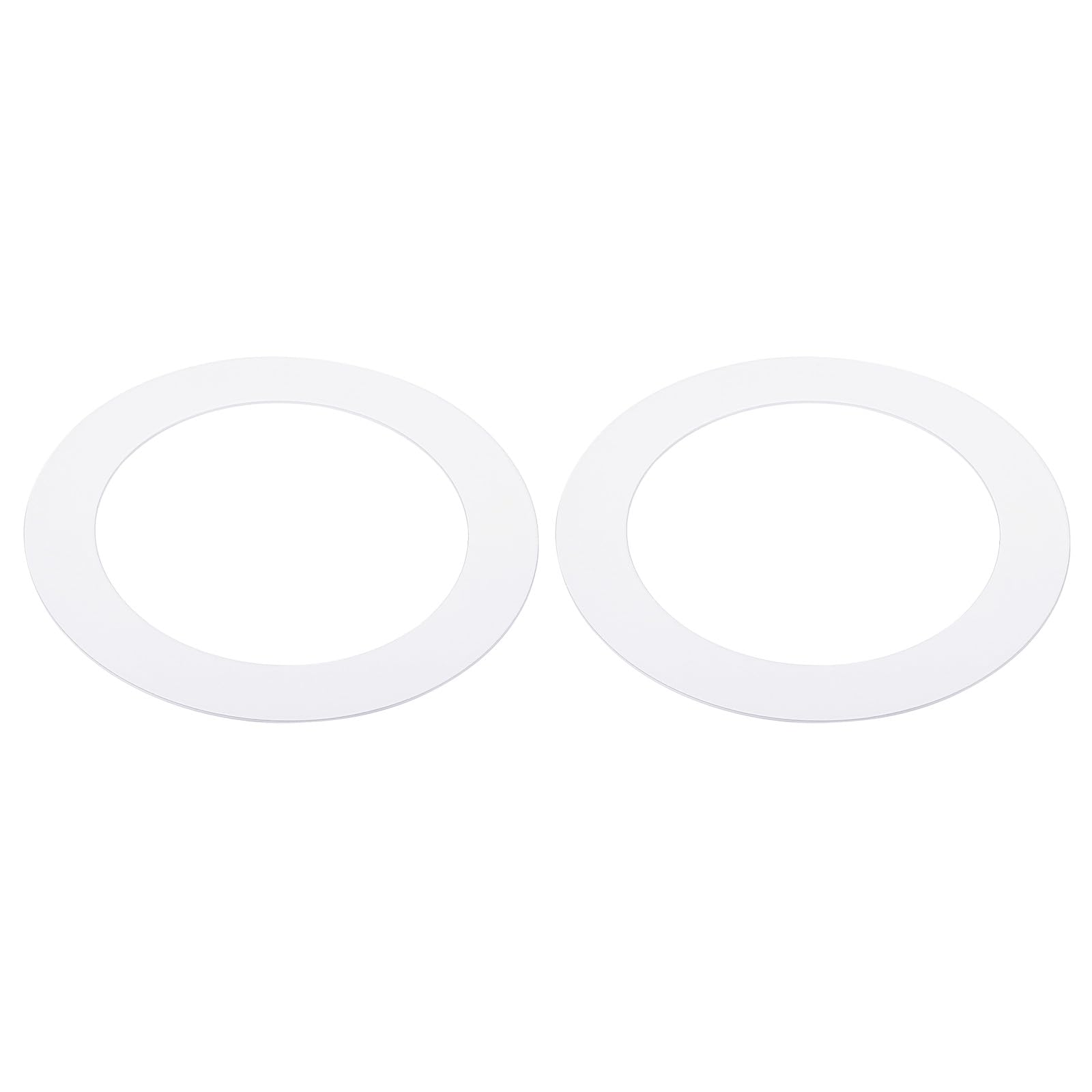 PATIKIL Metal Goof Trim Ring, 2 Pcs 4.13" OD x 2.99" ID White Recessed Light Trim Ring for Recessed Can Downlight, Living Room