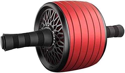 KFYOUXIN Ab Roller Wheel Abdominal Exercises Workout Roller Wheel with Knee Pad Abdominal Lumbar Exercise With Extra Thick Knee Red