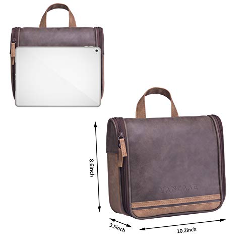 Hanging Toiletry Bag for Men VANCASE Vintage Leather Shaving Dopp Kit Medium Waterproof Travel Bathroom Bags Portable Shower Organizer 2 Hanging Toiletry Bag for Men VANCASE Vintage Leather Shaving Dopp Kit Medium Waterproof Travel Bathroom Bags Portable Shower Organizer