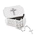DEMDACO Bless This Child Classic White Dolomite Children's Keepsake Box with Rosary