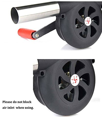 Fbest Outdoor Cooking BBQ Fan Air Blower For Barbecue Fire Bellows Hand Crank Tool for Picnic Camping stove accessories