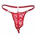FEESHOW Men's Lace Thongs G String Sissy Pouch Underwear Panties Crossdress Lingerie