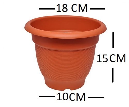 First Smart Deal 6 Inch Plastic Elegance Planter - Pack of 6