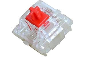 Granvela Cherry MX Standard RGB Red Switches - Plate Mounted 45g Force Linear Clear-Housing Switches for Mechanical Keyboard-MX1A-L1NA 10 Pack