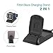 Fitbit Blaze Charger, Charger Stand, Replacement Charging Dock Station, Charger Cradle for Fitbit Blaze Smart Fitness Watch with Phone Holder and USB Charger Cable - Black