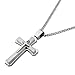 blackbox Jewelry Stainless Steel Cross Necklace for Men – 24 in. Chain, Lobster Clasp, Cross Pendant, Black Gift Box – Quality Gifts, Everyday Collections, 1.9x1.2x0.2 in.