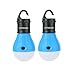 2 Pack/4 Pack E-TRENDS Portable LED Lantern Tent Light Bulb for Camping Hiking Fishing Emergency Lights, Battery Powered Lamp with 6 AAA Batteries