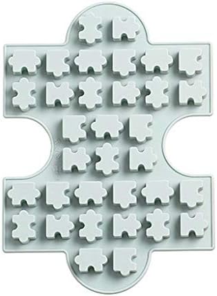 Sansee Puzzle Shape Silicone Molds Nonstick Chocolate Molds Sugar Craft Cake Mold Baki Fondant Mold