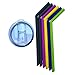 DeLa'Casa Spill-Proof BPA-Free 30-Ounce Tumbler Replacement Lid and 6 Reusable Silicone Drinking Straw with Cleaning Brush