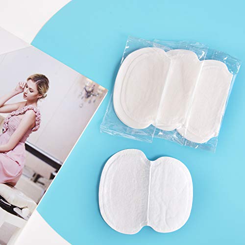 Underarm Sweat Pads,Large Size,Extra Adhesive,Non Visible,Disposable Absorbent Dress Shields Pure Antiperspirant Adhesive Underarm Pads for Men Women(50 Pairs)