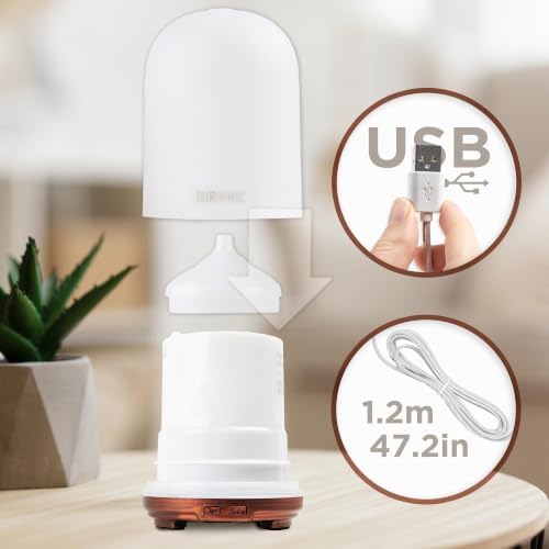 Difusor de Aroma USB Portátil AD12, Brummer Óleo Essencial, Purificador de Ar Natural, Umidificador de Aromaterapia. Home Bem-estar Relaxamento Descanso Perfume