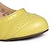 J. Adams Minnie Mary Jane - Retro Round Toe Ankle Strap Wedge - Vintage Oxford - Yellow Vegan Leather - 6.5
