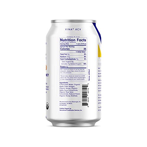 VINA Sparkling Apple Cider Vinegar Drink Honey Made With Immune