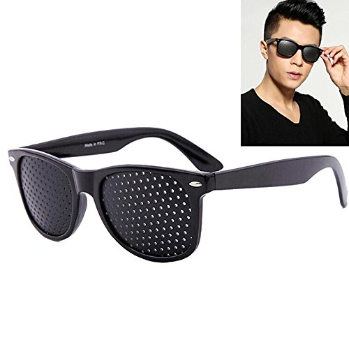 Yanqueens Vision Correction and Improvement Glasses 2 Pack, Anti-fatigue Eye Protection Man Woman Sunglasses Goggles With Small Holes