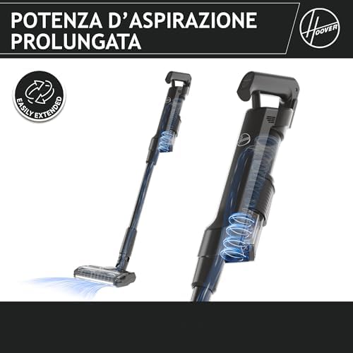 HF2 Aspirapolvere senza fili Ultraleggero, Tecnologia di compattazione polvere, Spazzola Multisuperficie Anti Groviglio, Luci LED, KIT accessori per una pulizia completa [HF2Z10H]