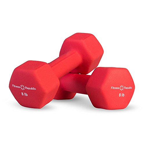 Fitness Republic Neoprene 3 Dumbbell Pairs Combo (8lbs, 10lbs & 12lbs)