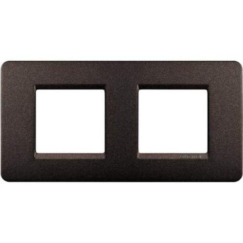 Bticino matix - Plate 2+2 modules Horizontal matix Brown Coffee