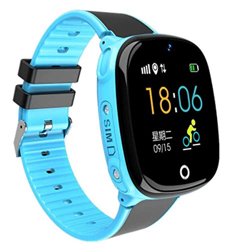 Kids Waterproof Smartwatches Phone, Children Tracker Phone with WiFi GPS LBS Positioning Locator Anti-lost SOS Call Wristwatch with Call Voice Chat Pedometer Alarm Clock for Boys Grils (Blue) (Best Cyber Monday Smartwatch Deals)