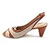 Easy Spirit Senza Peep Toe Slingbacks Shoes Beige Womens