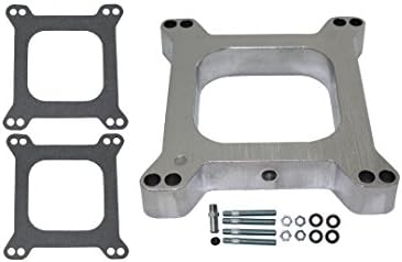 Pirate Mfg 1" Open Square Aluminum Carburetor Spacer Fits Edelbrock Holley Sbc BBC Chevy V8