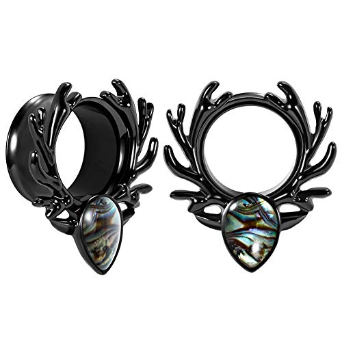 TBOSEN 4 Pairs Mixed Style Stainless Steel Tunnel Ear Plugs Stretching Expander Gauges Piercing Large Ear Gauges Kit 2g - 5/8" inch - Thumbnail 4