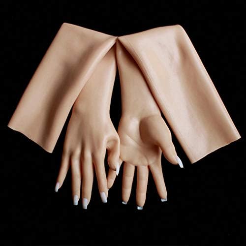 MSFLY Realistic Texture Silicone Sleeves Gloves Scar Hided Prop Nail Art Crossdresser Accessories Gaff Hide for Cosplay Transvestite