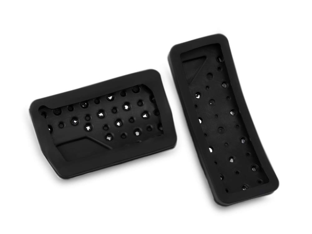 Zufoty Foot Pedal Pads Set, Auto Aluminum Pedal Covers, Non