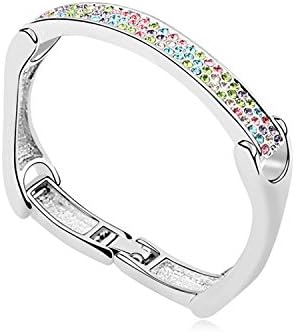 ChokuShop Fashion Jewelry Austrian Crystal Platinum Plated Blue Bracelets Bangles Women Made With Swaroski Element New Hot