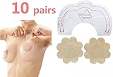 10 pairs Adhesive Breast Lift Tape Strapless Dresses Boobs lifters with Pasties