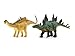 OMGOD 8 pcs Dinosaur Set, Dinosaur Toys Velociraptor Tyrannosaurus Velociraptor/Fast Robber Saichania Stegosaurus Triceratops Branchiosaurus, Kids Toy Realistic Jurassic Action for Boy