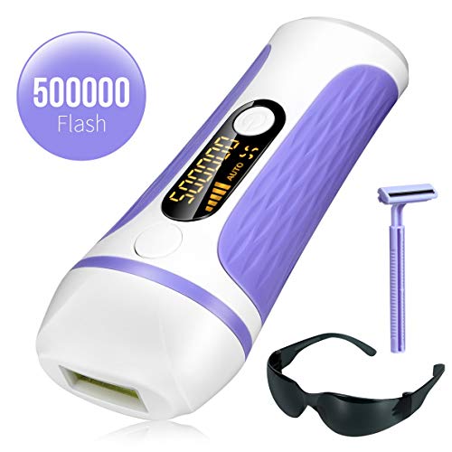 IPL Laser Facial Hair Removal for Women -500,000 Flashes Painless Permanent Hair Remover