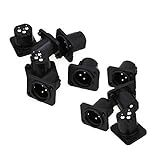 Black XLR 3pin Male Jack Panel Mount Chassis PCB Socket Connector Pack of 10