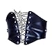 Sexy Punk Bustiers Integrated Strap-on Lockable Adjustable Waist Belt Soft Leather Tight Corset, BDSM for Adults Sex Toys, Cosplay Restraint Training Toy (Padlock 3 Pieces)thumb 4