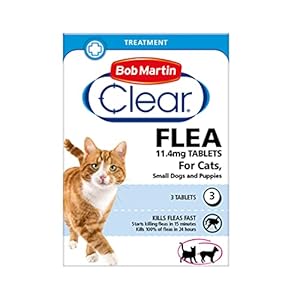 Bob Martin Clear | Cat Flea Tablets, also Suitable for Small Dogs and Puppies (1-11 kg) | Effective Treatment, Kills 100…