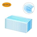 Disposable Medical Face Mask - Thick 3Ply Masks with Comfortable Earloop, Breathable and Comfortable Great for Dust, Pollen Allergens Protection and Personal Health 50 pcs