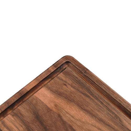 Pandapark Wooden Cutting Board,American Hardwood Chopping and Carving Countertop Block with Juice Drip Groove (13''x9'' Rectangula) - Thumbnail 5