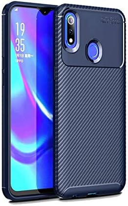 GeorgeBr- for Oppo Realme 3 Heat Dissapation Case, Ultra Thin Lightweight Carbon Fiber Soft TPU Case Flexible Back Cover for Oppo Realme 3 (Color : Blue)