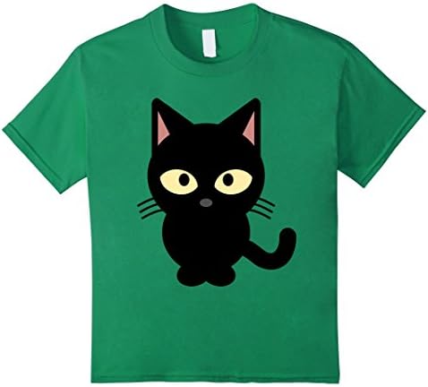Kids Neko Cat T-Shirt (5 Color choices) Kitty Super cute 10 Kelly Green