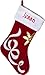 Personalized Christmas Stockings Velvet Red Body/White Cuff Ribbon