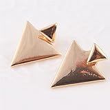 Bangood New Elegant Punk Women/Girls' Delicate Plated Triangle Charming Earrings Jewelry?Golden