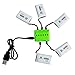 Noiposi 5pcs 3.7v 850mah 25c Upgrade Rechargeable Lipo Battery with X6 Charger Compatible with X5SW X5SC X5SC-1 X5SW-1 CX-30W RC Quadcopter (850mAh)