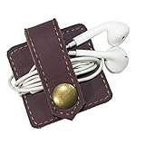 Durable Leather Headphone Wrap With Snap Handmade By Hide & Drink :: Lavender